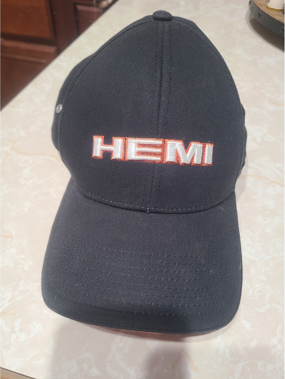 Hemi Adjustable Black Hat Embroidered Logo GUC